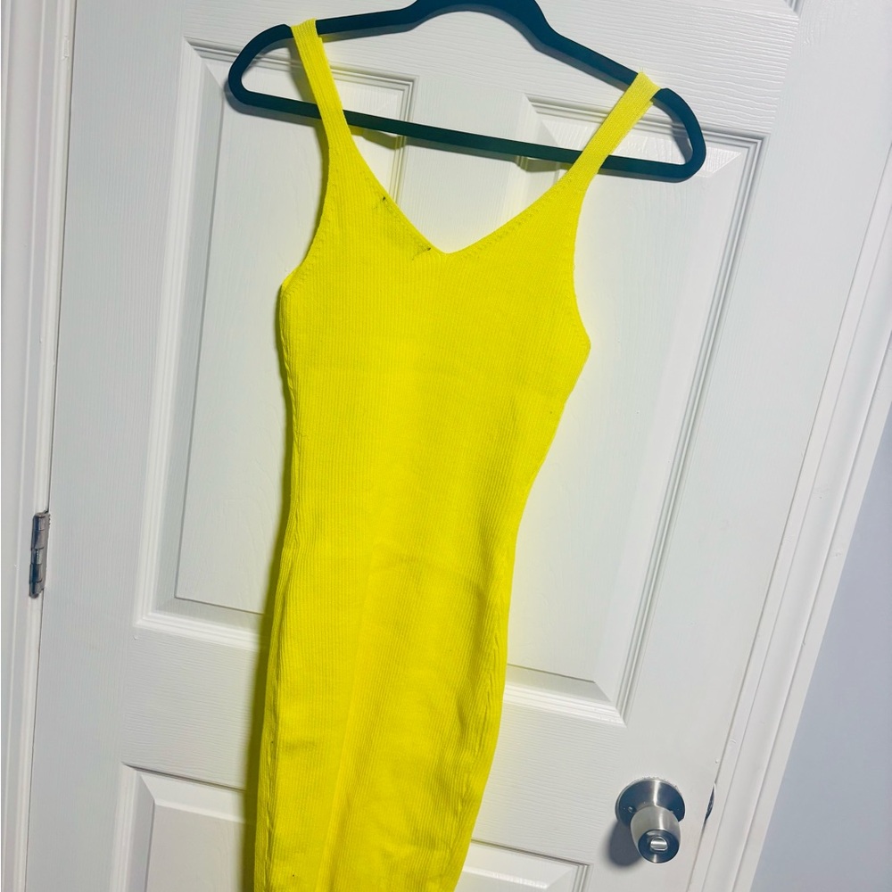 Vibrant Yellow Sleeveless Dress